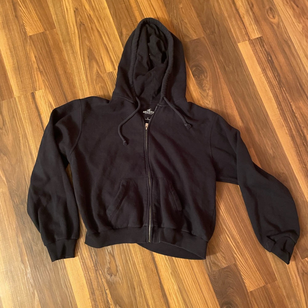 Black Hollister zip up